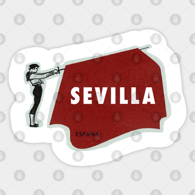 Seville Spain Travel Vintage Sticker by Tropical Blood